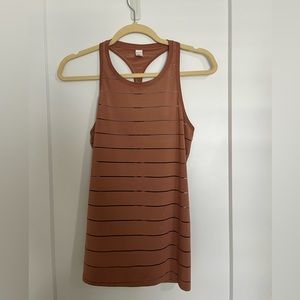 Athleta Striped Terra Cotta Racerback Rank